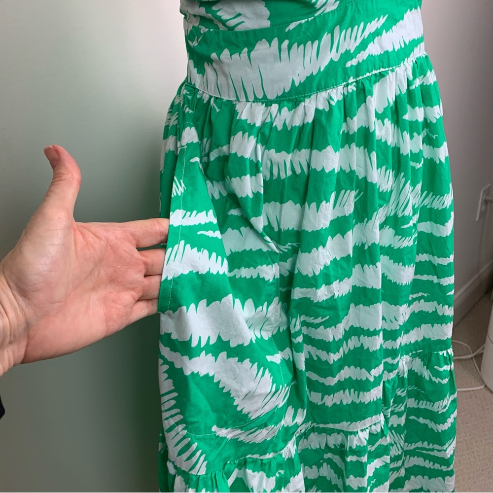 Oliphant Cross-Front Halter Poplin Maxi Dress - Picture 6 of 13